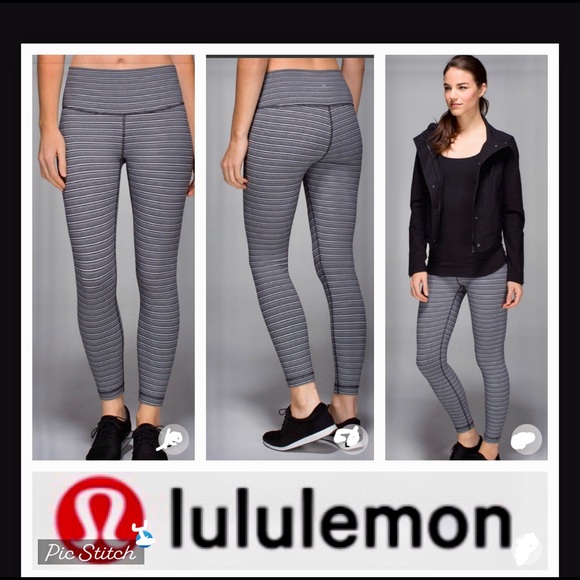 lululemon athletica Pants - Lululemon High Times Pant in Textured black deep coal sz 6